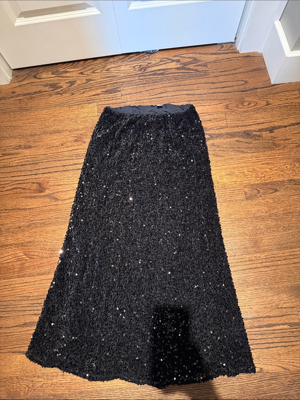 Old Navy Black Sequin Maxi Skirt